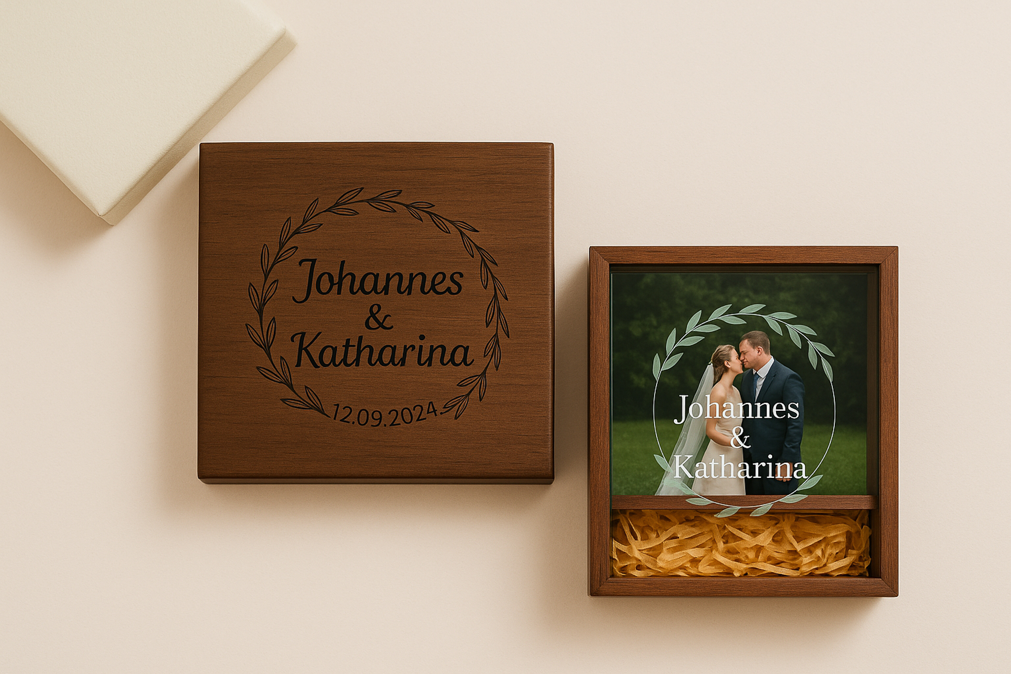 Hochzeitsfotograf Preise Augsburg — USB-Box und Fotobuch von Stochian Madalin