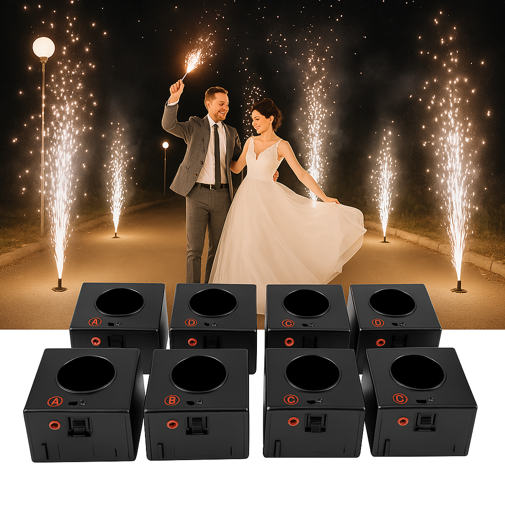 Feuerwerk : Hochzeit mit Outdoor-Sparkular-Effekten und Titanpulver-Geräten für besondere Momente
